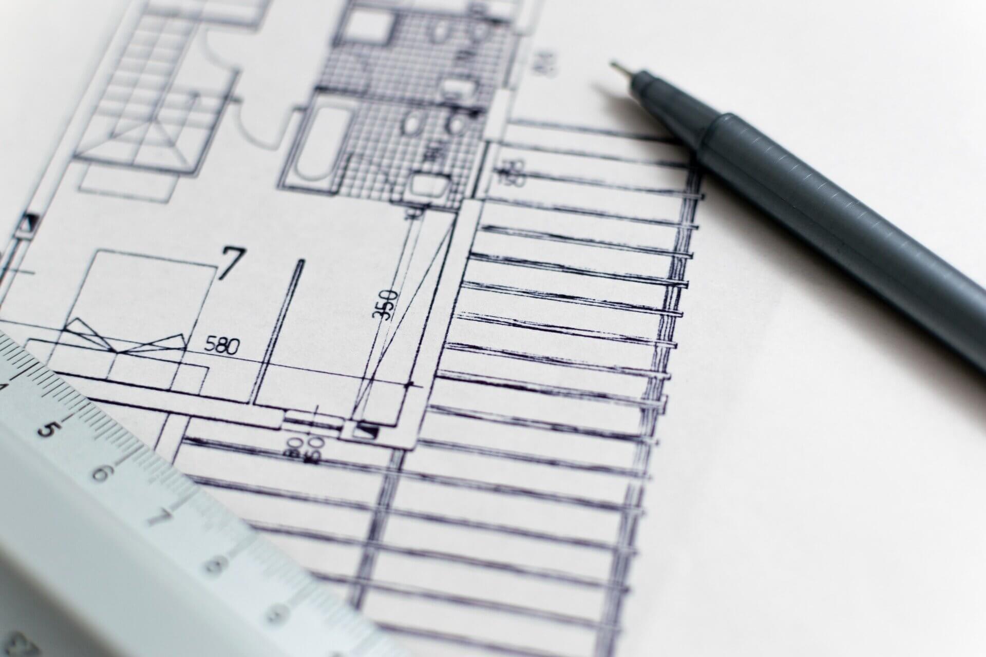 Architects with houses plans